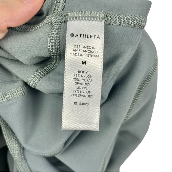 Athleta Pirouette Full Length Bodysuit in Metropolis Grey (Sage Green) Size M - Picture 13 of 13